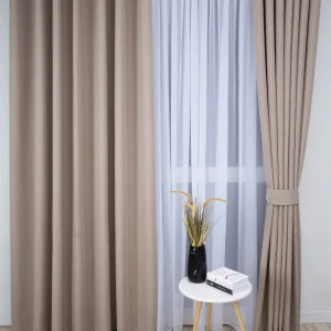 Комплект Штор Блэкаут "Елочка" Бежевые (Тестовый товар для примерки)